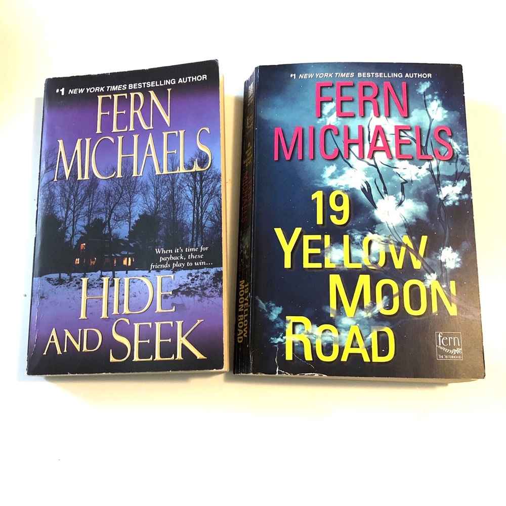 Lot of 2 Fern Michael’s paperback books Hide and Seek and 19 Yellow Moon Road